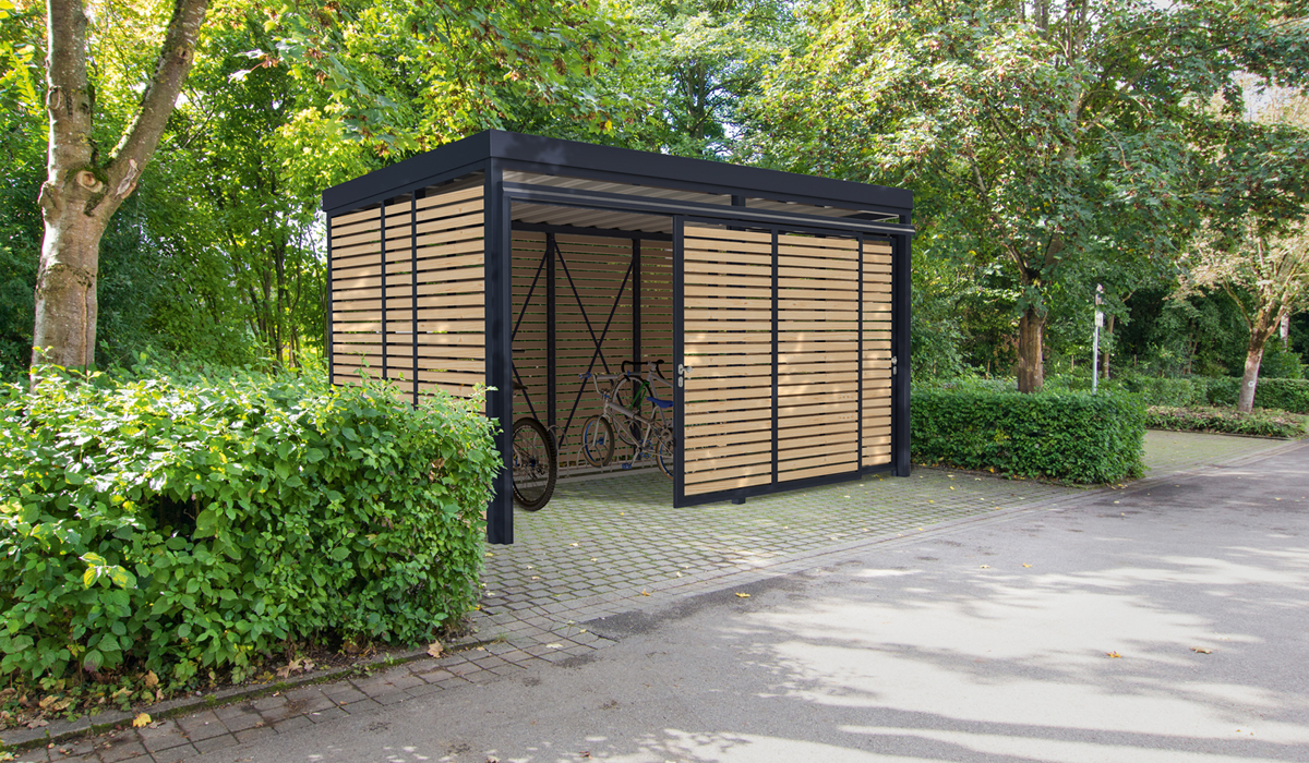<h5>Fahrrad-Einhausung geschlossen</h5>